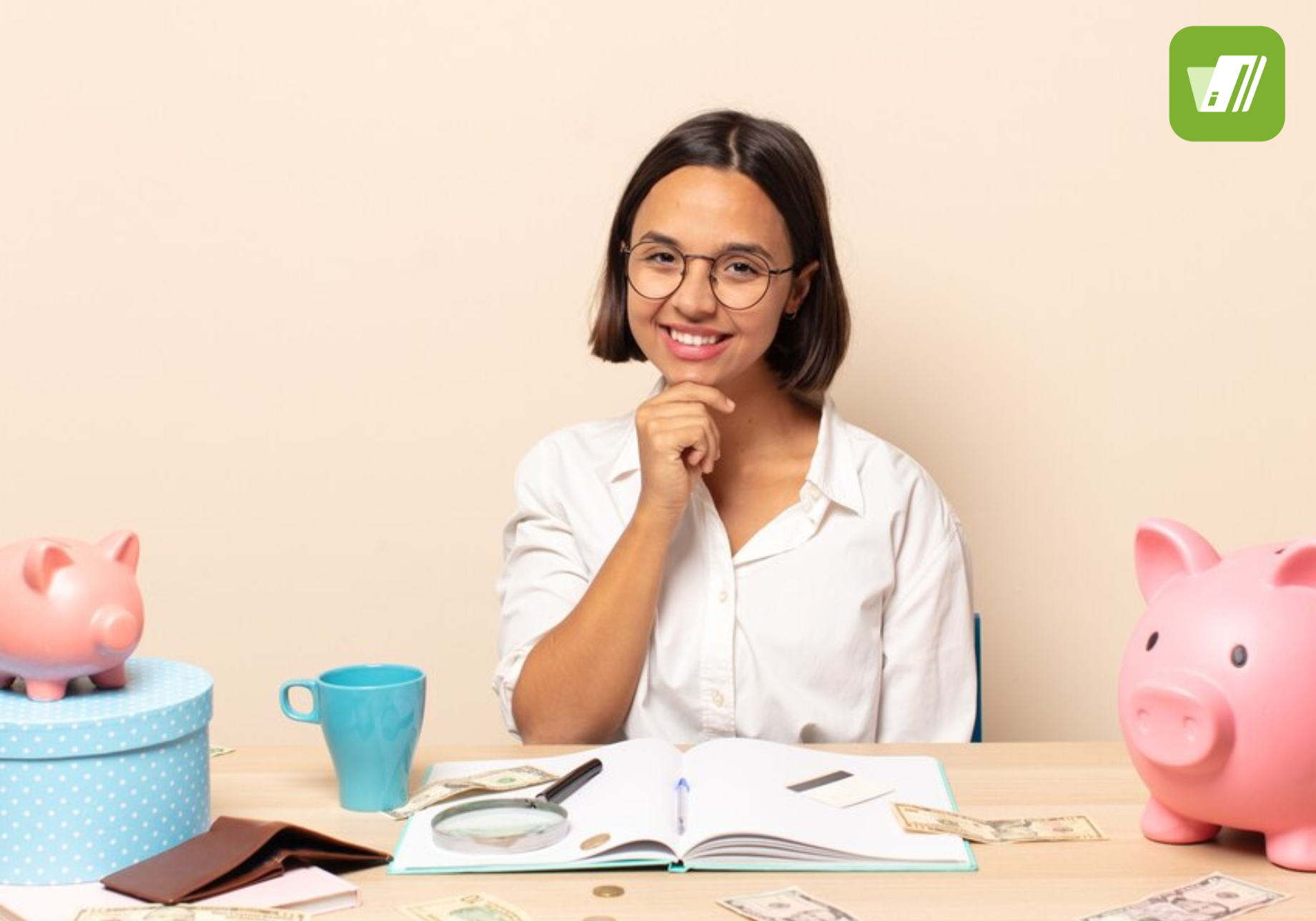 Joven aprendiendo sobre finanzas personales